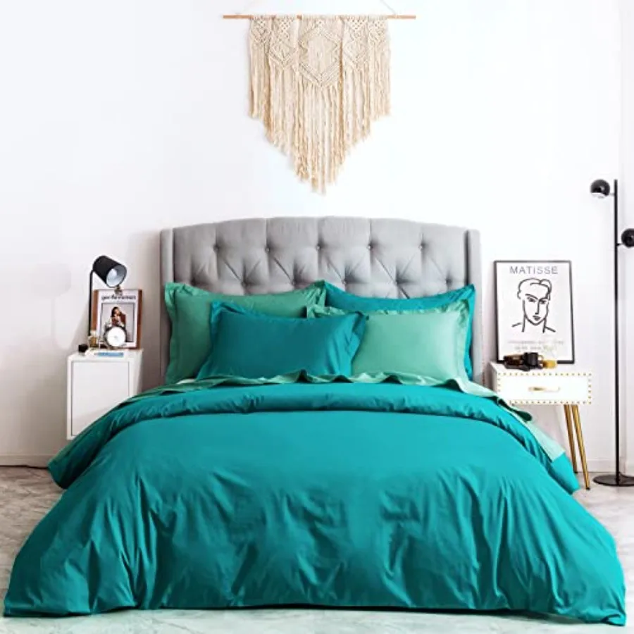 Modern Turquoise Duvet Cover 100% Cotton 3 Pcs Set 1 Soft Farmhouse Duvet Cover with Zipper Ties 2 Pillow Shams Classic Turquoi
Modern Turquoise Duvet Cover 100% Cotton 3 Pcs Set 1 Soft Farmhouse Duvet Cover with Zipper Ties 2 Pillow Shams Classic Turquoi