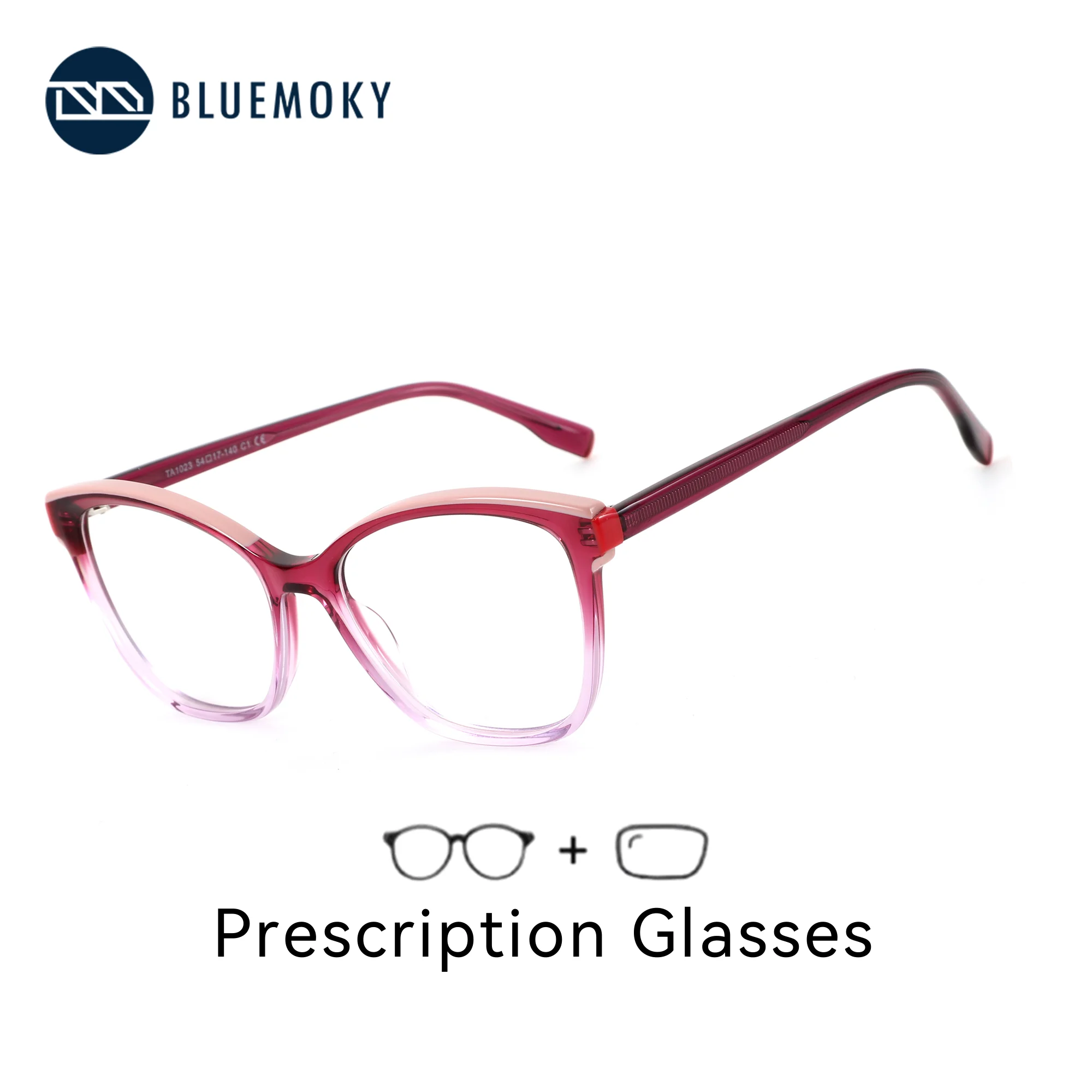 BLUEMOKY Acetate Butterfly Prescription Glasses For Women Blue Light Myopia Optical Eyeglasses Multifocal Progressive Eyewear
BLUEMOKY Acetate Butterfly Prescription Glasses For Women Blue Light Myopia Optical Eyeglasses Multifocal Progressive Eyewear