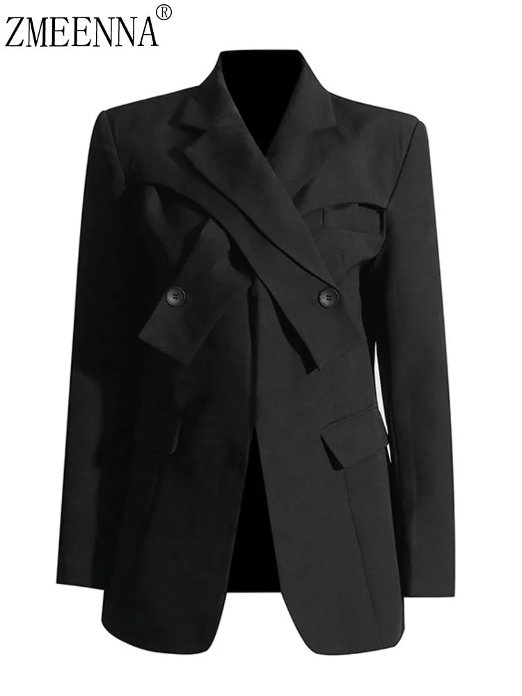 ZMEENNA Notched Collar Long Sleeve Solid Color Balzer For Women 2025 Spring Fashion Female Elegant Coats Tops Jackets ZM527
ZMEENNA Notched Collar Long Sleeve Solid Color Balzer For Women 2025 Spring Fashion Female Elegant Coats Tops Jackets ZM527