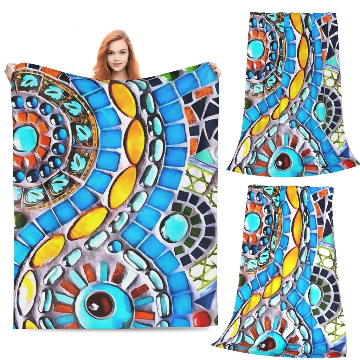 Gaudi Barselona Mosaic Blanket Fleece Sofa Super Soft Throw Blankets for Couch Bedding Travel Throws Bedspread Quilt
Gaudi Barselona Mosaic Blanket Fleece Sofa Super Soft Throw Blankets for Couch Bedding Travel Throws Bedspread Quilt
