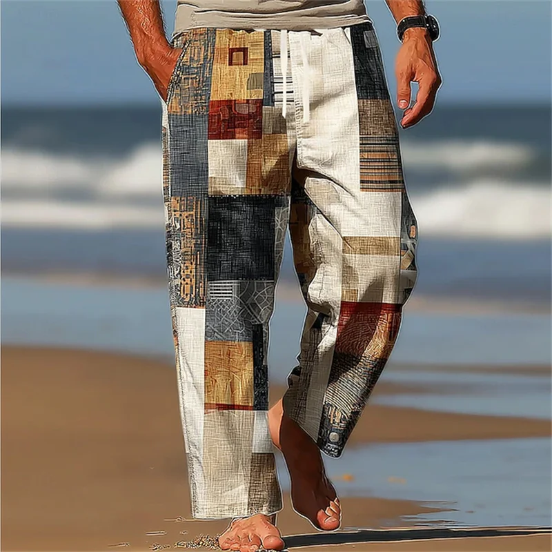 Men's New Streetwear Pants Featuring 3D Color-Blocked Print, Retro Style Straight-Leg Loose-Fit Trousers For Outdoor Fashion
Men's New Streetwear Pants Featuring 3D Color-Blocked Print, Retro Style Straight-Leg Loose-Fit Trousers For Outdoor Fashion