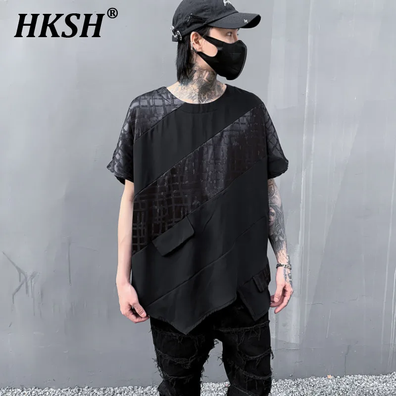 Футболка HKSH Мужская короткая с коротким рукавом, модная уличная одежда с круглым вырезом, в стиле пэчворк, HK0152, весна-лето
Футболка HKSH Мужская короткая с коротким рукавом, модная уличная одежда с круглым вырезом, в стиле пэчворк, HK0152, весна-лето