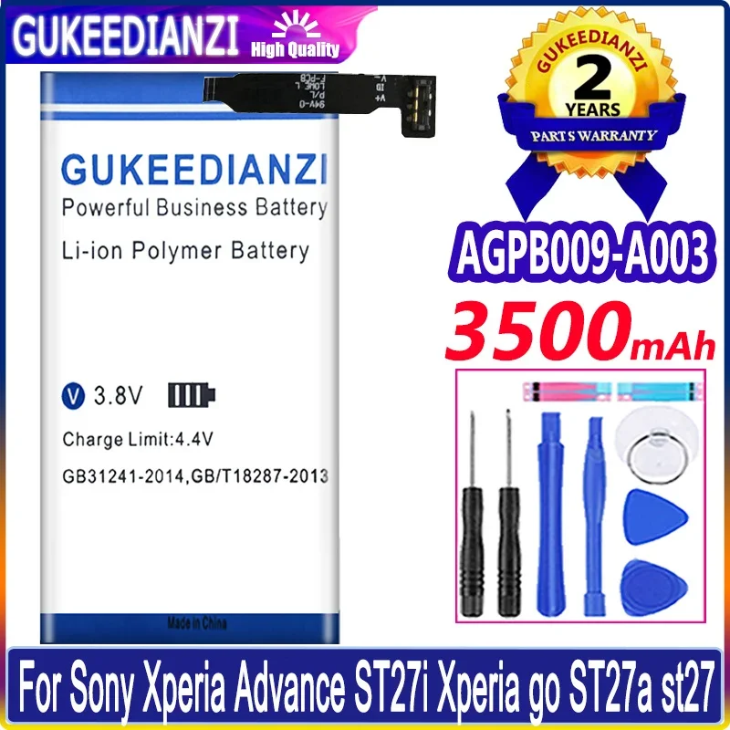 3500mAh Mobile Phone Battery for Sony Xperia Advance ST27i Xperia go ST27a st27, AGPB009-A003, Long-lasting Power
3500mAh Mobile Phone Battery for Sony Xperia Advance ST27i Xperia go ST27a st27, AGPB009-A003, Long-lasting Power