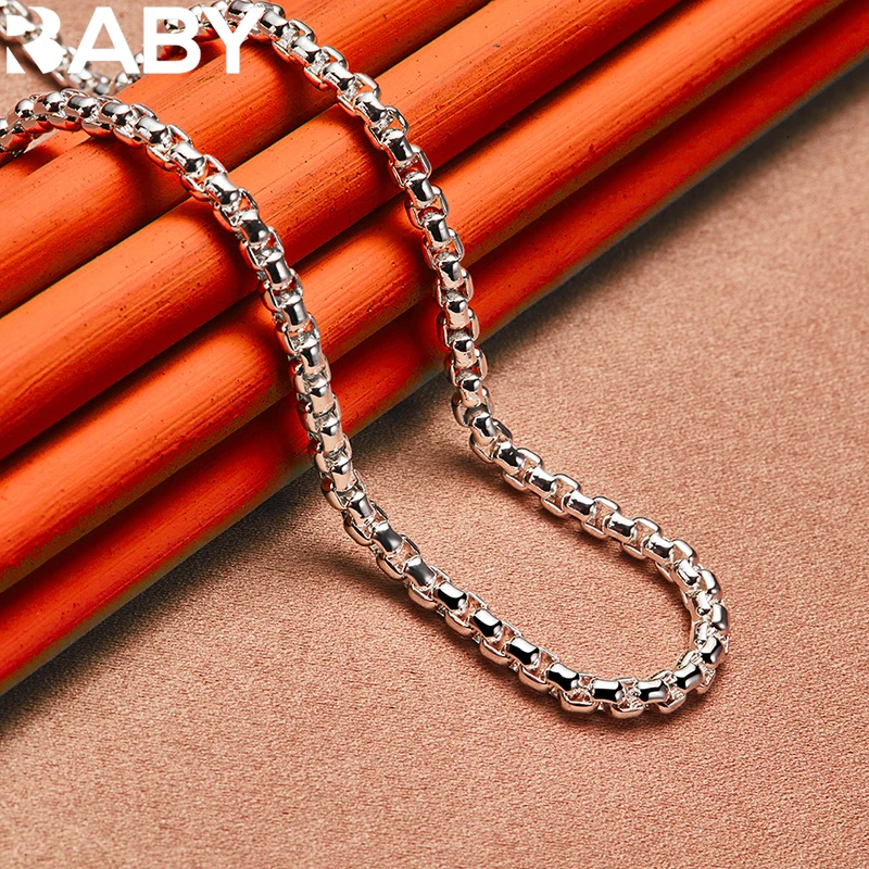 URBABY 925 Sterling Silver 18/20/22/24 Inch Chain 4mm Round Box Chain Necklace For Women Men Wedding Engagement Party Jewelry
URBABY 925 Sterling Silver 18/20/22/24 Inch Chain 4mm Round Box Chain Necklace For Women Men Wedding Engagement Party Jewelry