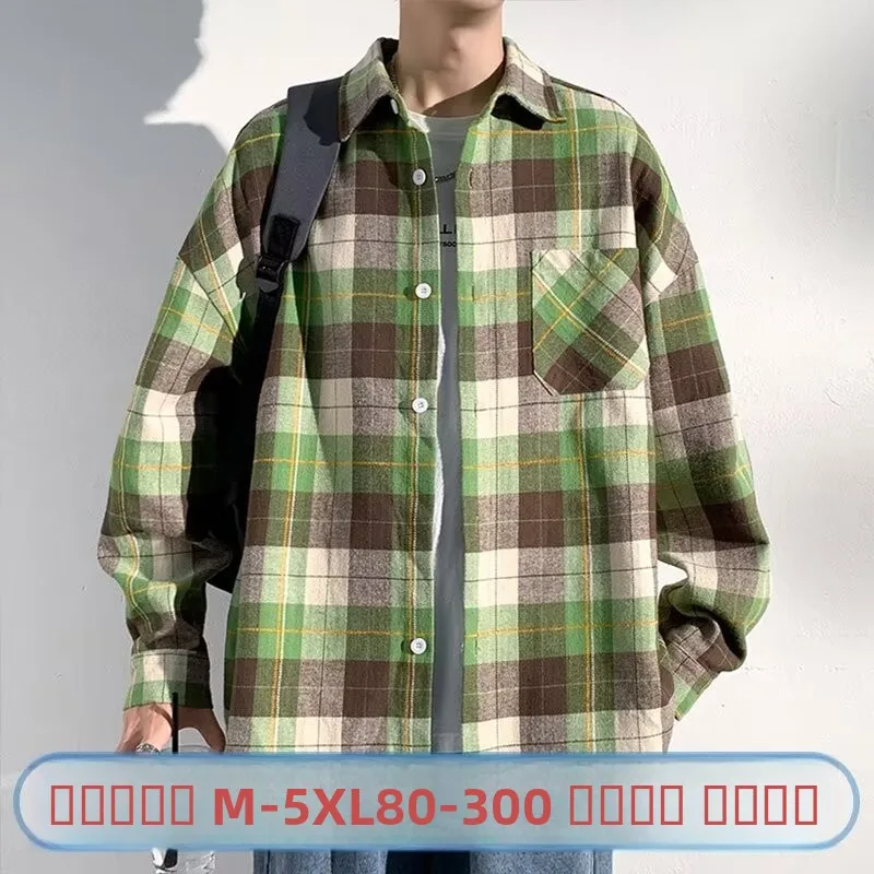Large Size Autumn Plaid Long Sleeve Loose Casual Shirt Fashionable Outerwear for Men Trendy High-End Comfortable Shirt
Large Size Autumn Plaid Long Sleeve Loose Casual Shirt Fashionable Outerwear for Men Trendy High-End Comfortable Shirt