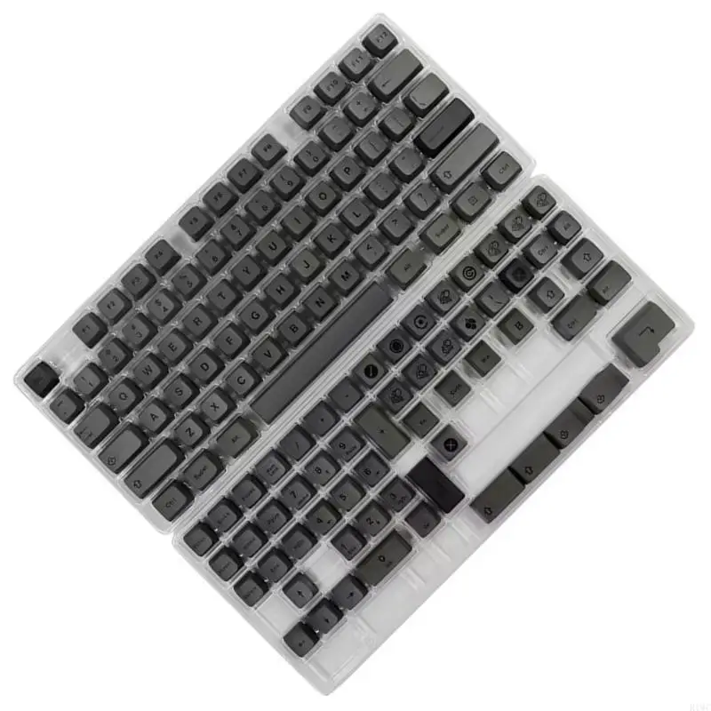 PBT XDA Profile Keycap Set 133Keys Gray Keycap for Customs Keyboards