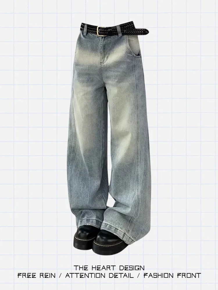 American Retro High Waist Straight Leg Jeans Women Summer High Street Loose Slim Wide Leg Floor Length Pants
American Retro High Waist Straight Leg Jeans Women Summer High Street Loose Slim Wide Leg Floor Length Pants