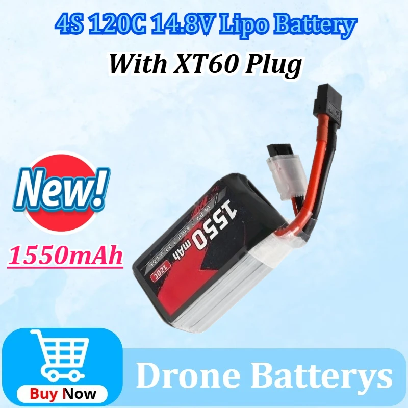 for GEPRC Storm 14.8V 1550mAh 4S 120C Lipo Battery for MARK5 Freestyle Racing Quad FPV Crossover high-rate LiPo Aircraft Model
for GEPRC Storm 14.8V 1550mAh 4S 120C Lipo Battery for MARK5 Freestyle Racing Quad FPV Crossover high-rate LiPo Aircraft Model