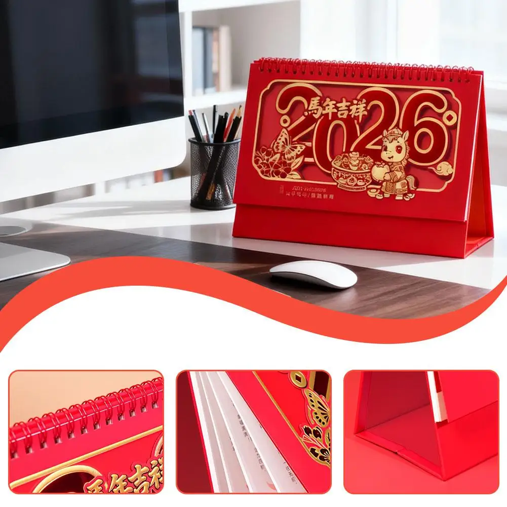 2026 китайская лошадь, Новый год, лунный красный полый настольный календарь, креативный праздничный календарь, индивидуальный сувенир, большие подарки, календари
2026 китайская лошадь, Новый год, лунный красный полый настольный календарь, креативный праздничный календарь, индивидуальный сувенир, большие подарки, календари