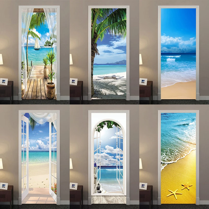 Door Sticker Wallpaper Self-adhesive Decoration Poster Full Cover On Whole For Bath Bedroom Door Beach Landscape
Door Sticker Wallpaper Self-adhesive Decoration Poster Full Cover On Whole For Bath Bedroom Door Beach Landscape