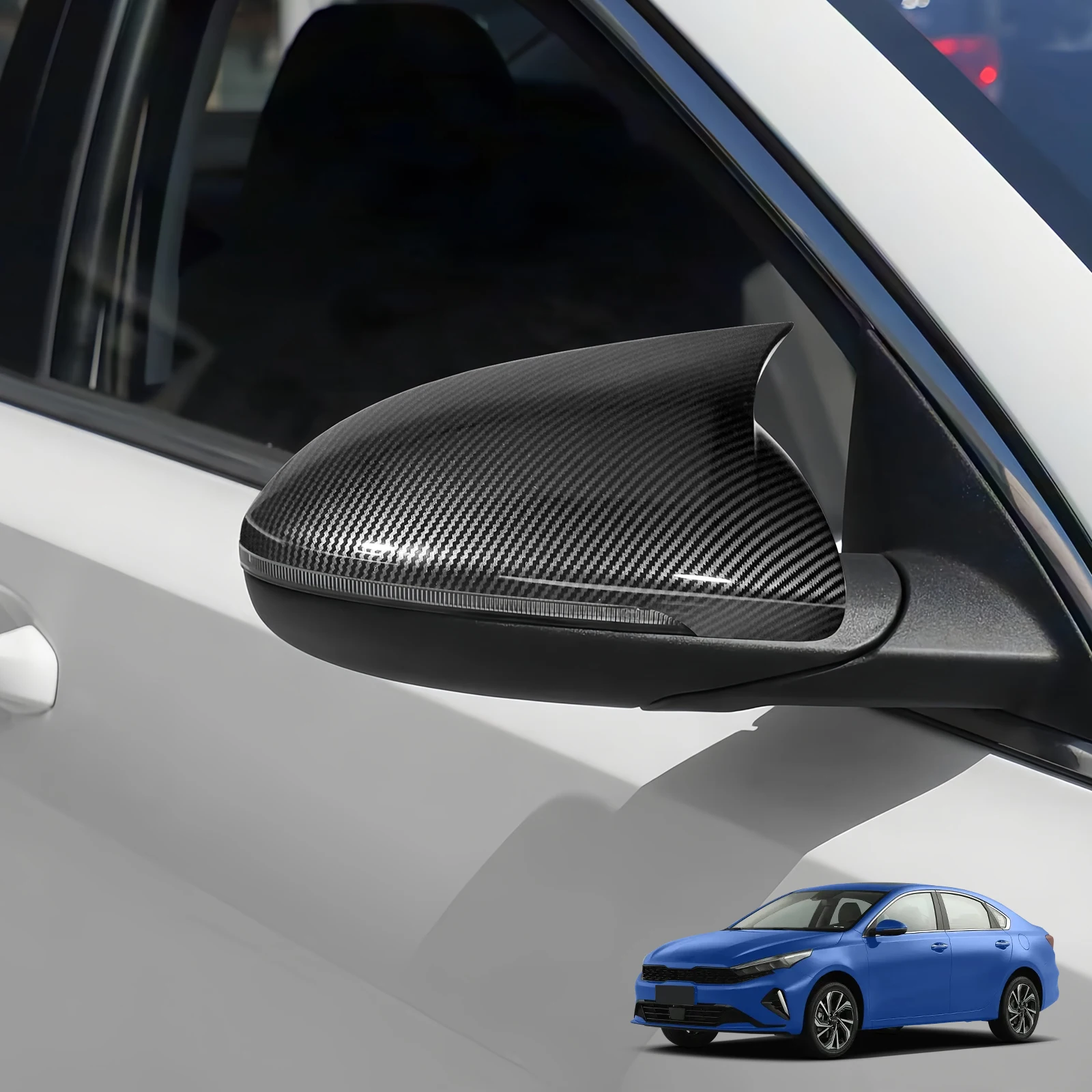 For Kia Forte 2019-2024 Rearview Mirror Cover Black/Carbon Fiber Look Side Door Wing Mirror Cap Exterior Accessories
For Kia Forte 2019-2024 Rearview Mirror Cover Black/Carbon Fiber Look Side Door Wing Mirror Cap Exterior Accessories
