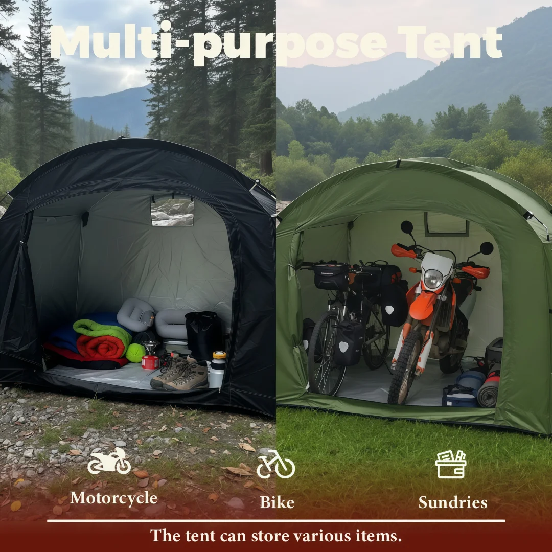 Портативный уличный тент-укрытие для велосипеда с утолщенной тканью Оксфорд для путешествий, походов и велоспорта
Портативный уличный тент-укрытие для велосипеда с утолщенной тканью Оксфорд для путешествий, походов и велоспорта