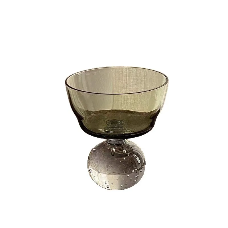 LTT retro green bubble glass high value artificially blown cocktail cup
LTT retro green bubble glass high value artificially blown cocktail cup