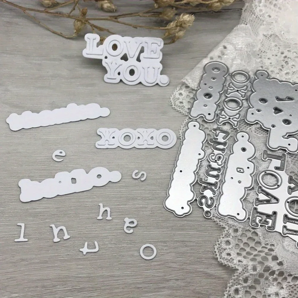 1pcs metal cutting dies cut die mold Hello xoxo thanks love you decoration Scrapbook paper craft blade punch stencils dies
1pcs metal cutting dies cut die mold Hello xoxo thanks love you decoration Scrapbook paper craft blade punch stencils dies