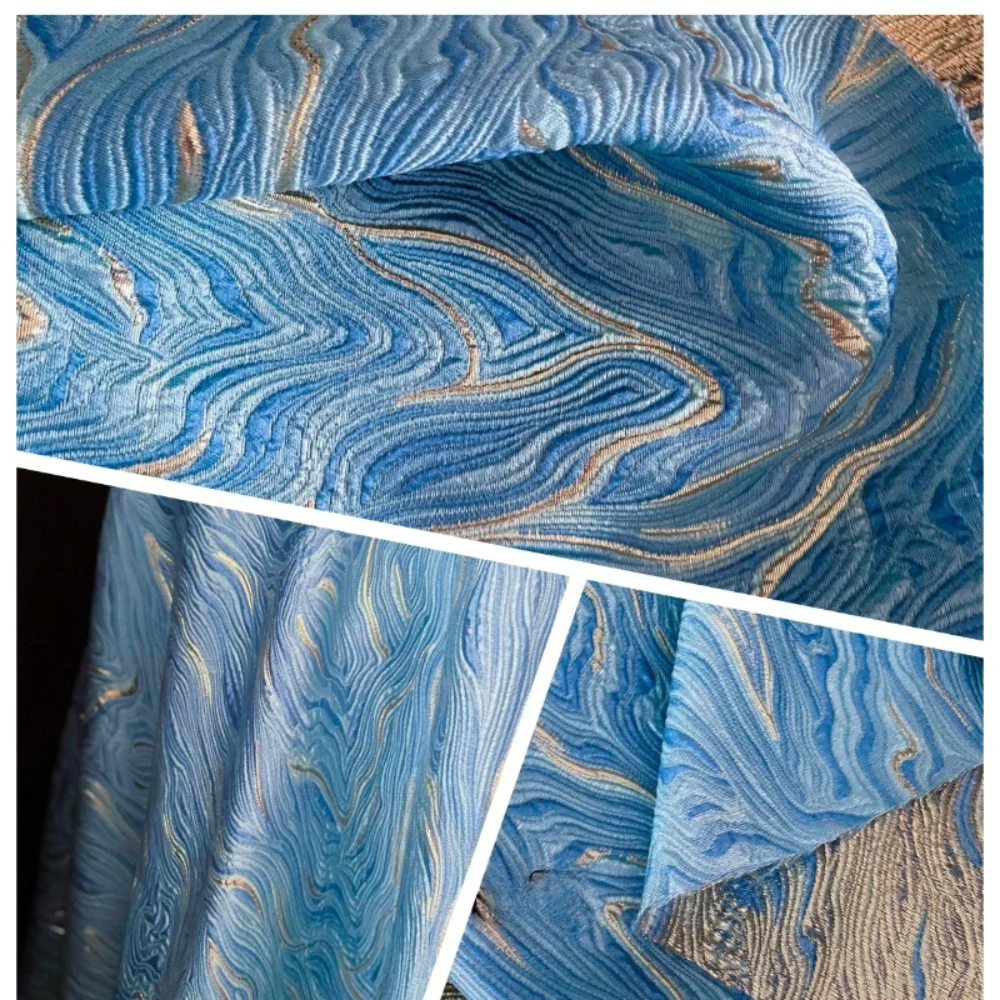 Синяя металлическая проволока, жаккардовая ткань для шитья платья своими руками, модная одежда, фоновое украшение, креативная дизайнерская ткань
Синяя металлическая проволока, жаккардовая ткань для шитья платья своими руками, модная одежда, фоновое украшение, креативная дизайнерская ткань