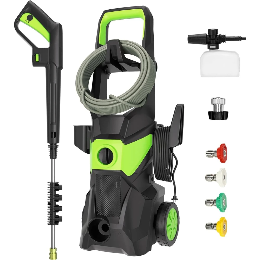 3000PSI Electric Pressure Washer With 33FT Pressure Hose 33FT Power Cord 4 Nozzles 450ML Foam Bottle For Cars Fences Patios Driveways Cleaning
3000PSI Electric Pressure Washer With 33FT Pressure Hose 33FT Power Cord 4 Nozzles 450ML Foam Bottle For Cars Fences Patios Driveways Cleaning