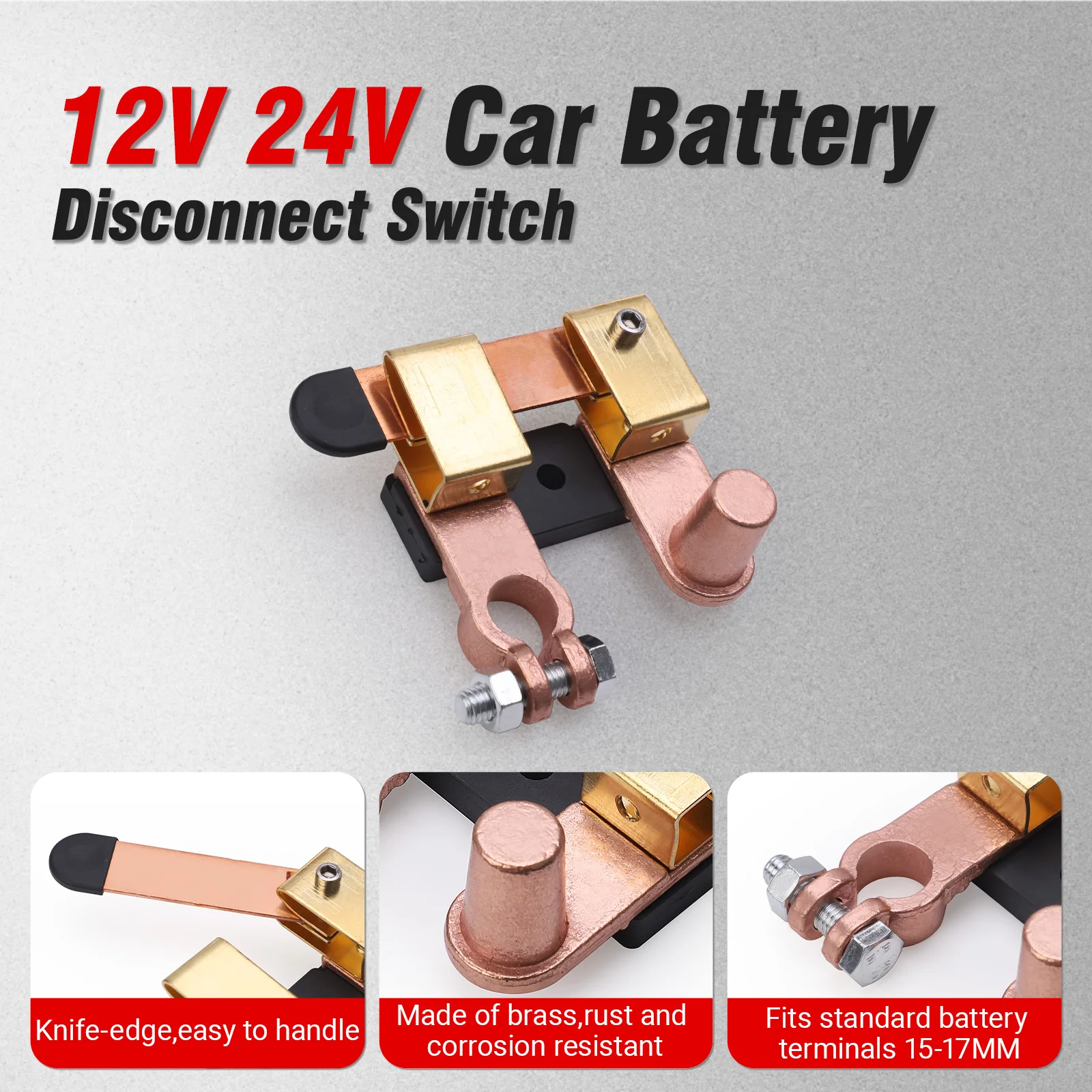 Knife Blade 250A/120A 750A Brass Tin-Plated Horizontal For Car Truck Marine RV 12/24V Positive Battery Disconnect Master Switch
Knife Blade 250A/120A 750A Brass Tin-Plated Horizontal For Car Truck Marine RV 12/24V Positive Battery Disconnect Master Switch