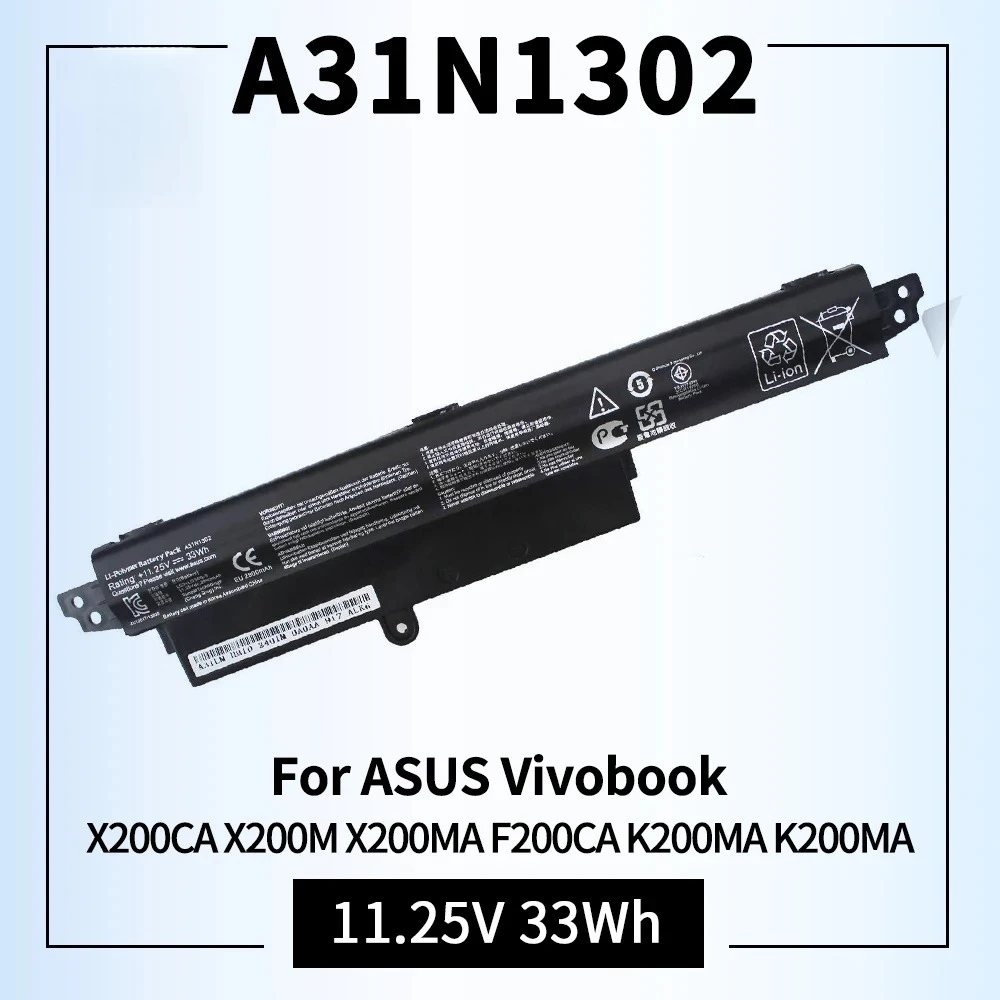A31N1302 Notebook Battery for ASUS Vivobook X200CA X200M X200MA F200CA K200MA K200MA-DS01T 11.6" A31Lm2H A31LMH2 A31LM9H
A31N1302 Notebook Battery for ASUS Vivobook X200CA X200M X200MA F200CA K200MA K200MA-DS01T 11.6" A31Lm2H A31LMH2 A31LM9H