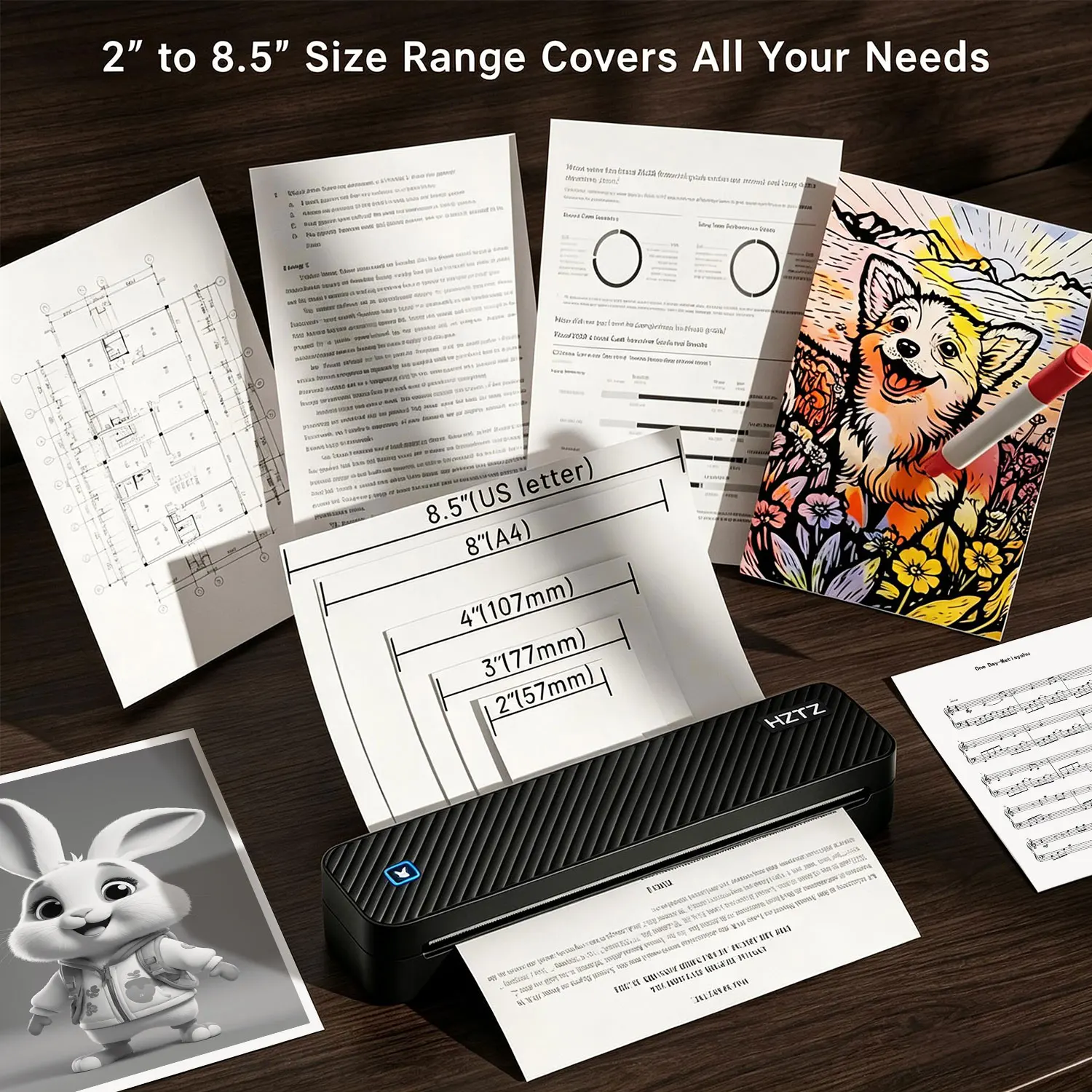 Multi-Size 2"-8.5" Thermal Printer, Wireless A4 Tattoo Stencil & Document Printer
Multi-Size 2"-8.5" Thermal Printer, Wireless A4 Tattoo Stencil & Document Printer