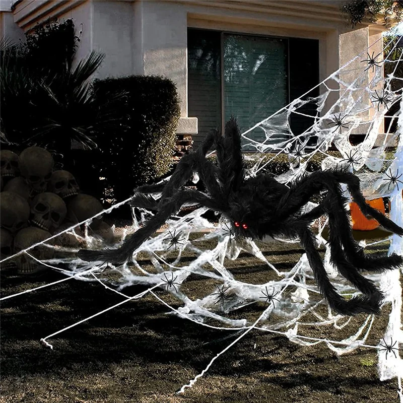 【Новая распродажа】Украшения из паутины на Хэллоуин, паутина 275 дюймов + 78 дюймов, гигантский паук для двора, патио, сада, украшения дома с привидениями
【Новая распродажа】Украшения из паутины на Хэллоуин, паутина 275 дюймов + 78 дюймов, гигантский паук для двора, патио, сада, украшения дома с привидениями
