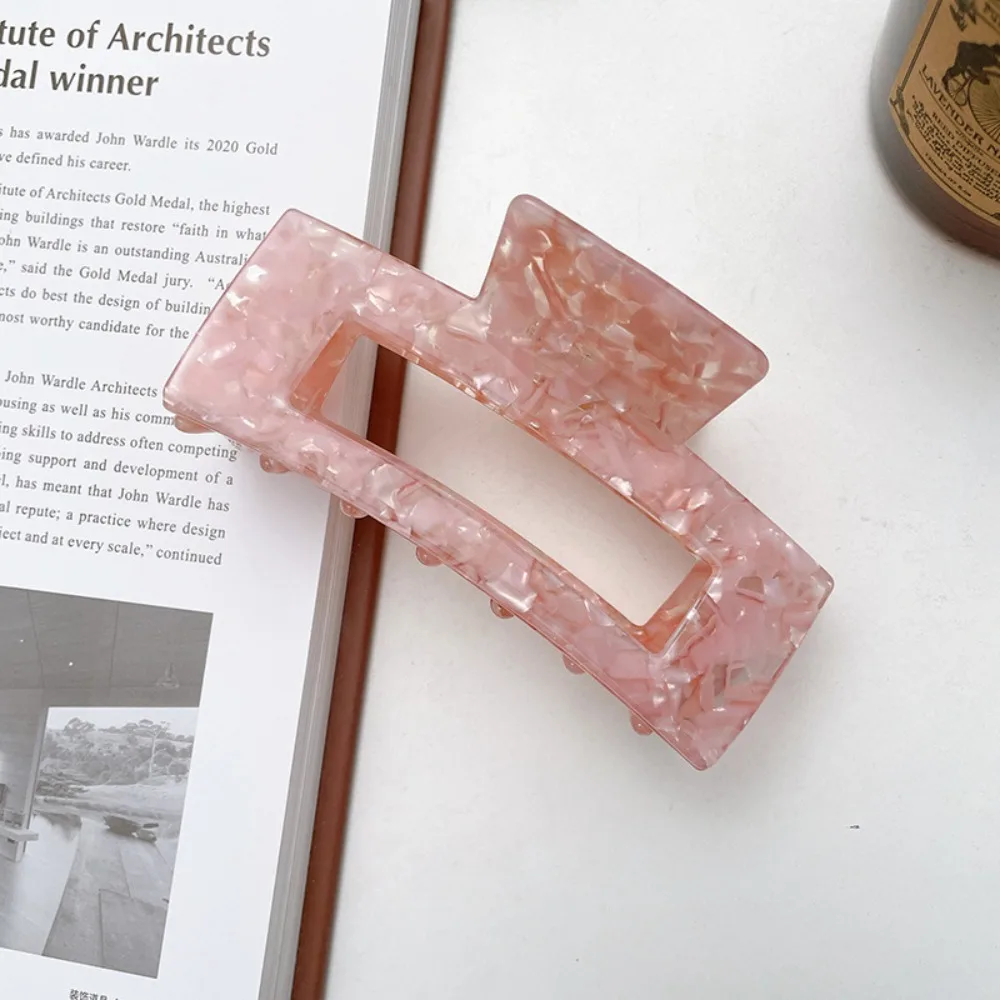 French Style Rectangular Hollow Hair Claw Leopard Print Large Size Acetic Acid Hair Clip Barrette Colorful Shark Clip Travel
French Style Rectangular Hollow Hair Claw Leopard Print Large Size Acetic Acid Hair Clip Barrette Colorful Shark Clip Travel