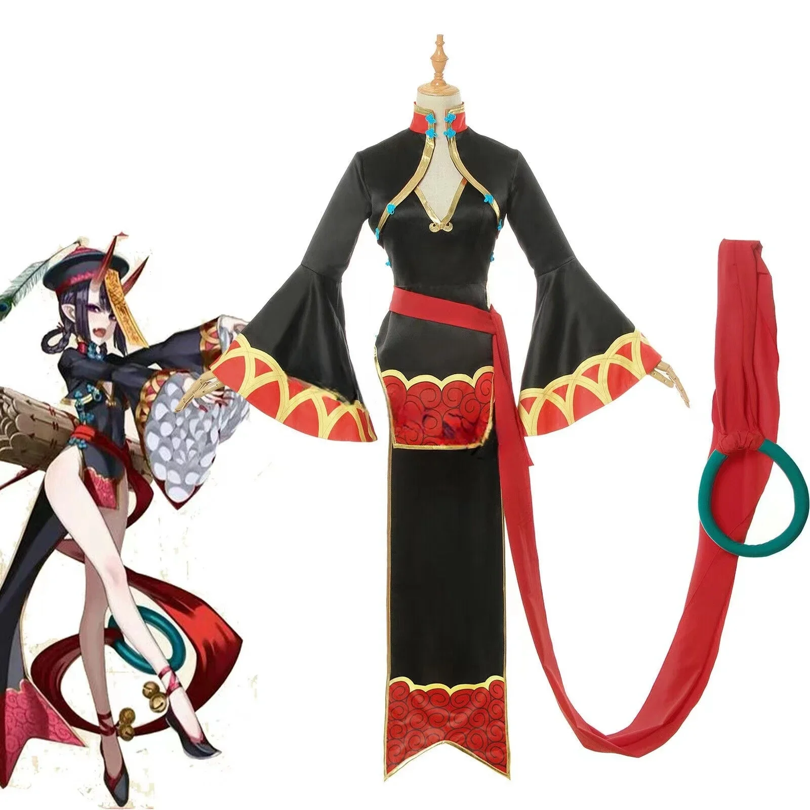 Game FGO Fate Grand Order Cosplay Costume Shuten douji Cosplay Costumes Assassin Long Dresses Suits Women Black sexy Costume
Game FGO Fate Grand Order Cosplay Costume Shuten douji Cosplay Costumes Assassin Long Dresses Suits Women Black sexy Costume