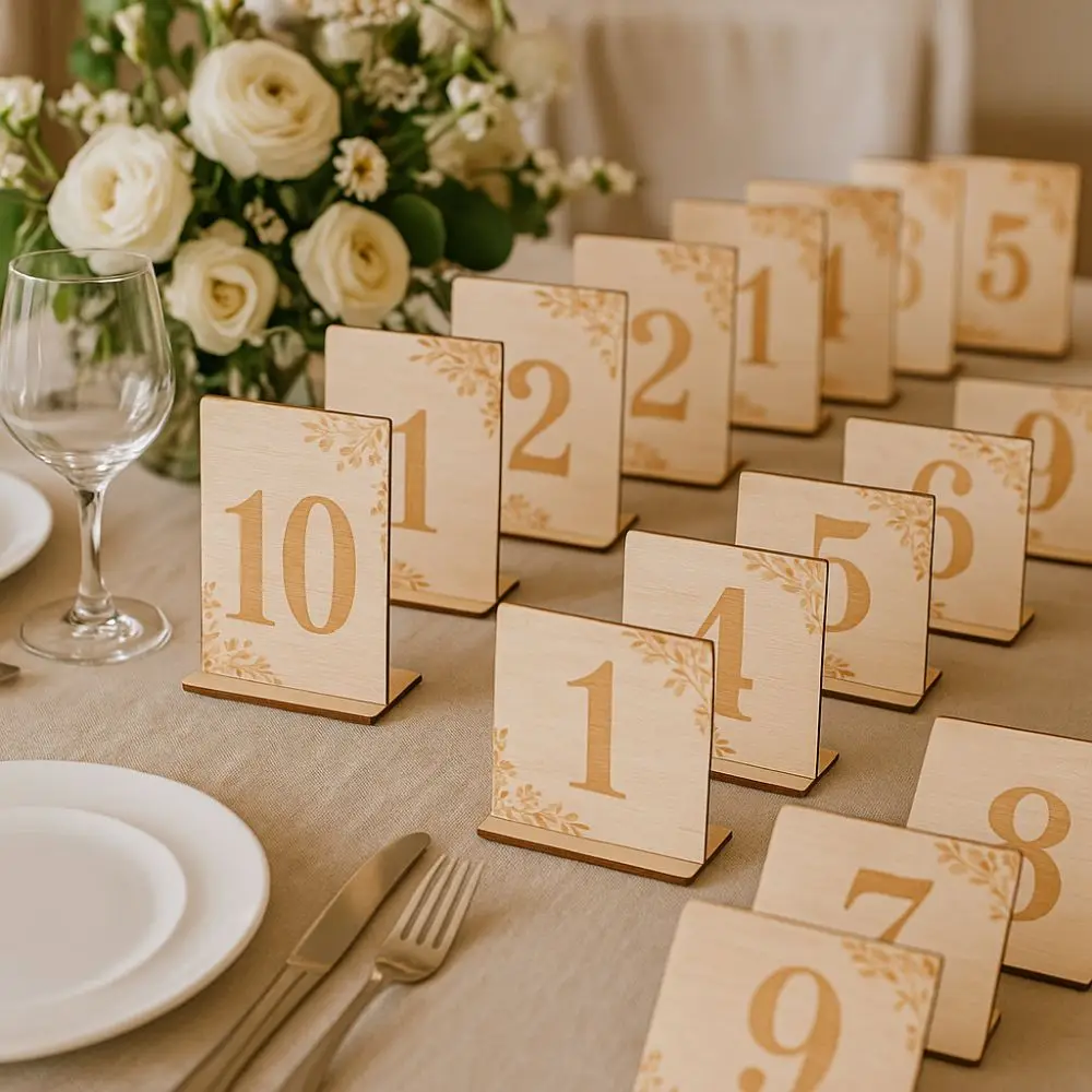 10pcs 1-10 Numbers Wooden Table Numbers with Base Holder Elegant Seating Sign Cards Vintage Reusable Rustic Table Signs
10pcs 1-10 Numbers Wooden Table Numbers with Base Holder Elegant Seating Sign Cards Vintage Reusable Rustic Table Signs