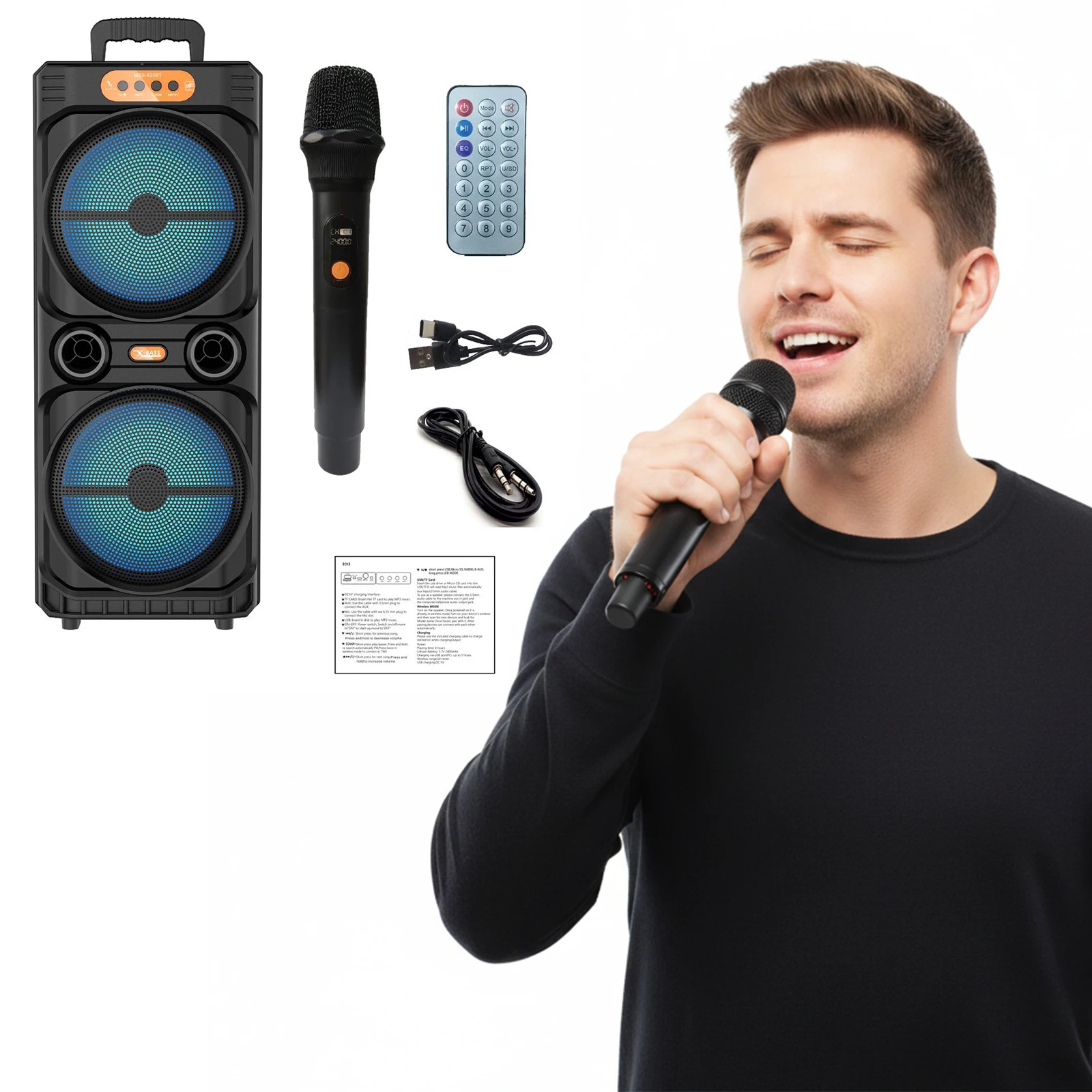 16W Outdoor Portable Wireless Speaker with Remote Control Column Big Power Stereo Speaker with Microphone for Outdoor Party
16W Outdoor Portable Wireless Speaker with Remote Control Column Big Power Stereo Speaker with Microphone for Outdoor Party