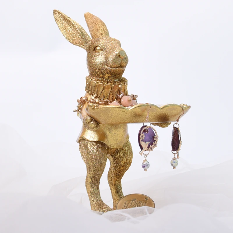 New Nordic Creative Gold Rabbit Cute Animal Jewelry Tray Desktop Display Stand Jewelry Organizer Home Decor Gift
New Nordic Creative Gold Rabbit Cute Animal Jewelry Tray Desktop Display Stand Jewelry Organizer Home Decor Gift