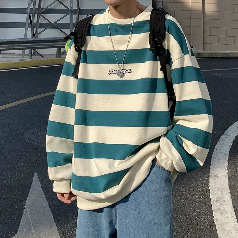 2023 Spring Striped Loose Sweatshirts Korean Style Fashion Couple Clothing Brand Casual Women Pullovers Male Hoodie
2023 Spring Striped Loose Sweatshirts Korean Style Fashion Couple Clothing Brand Casual Women Pullovers Male Hoodie