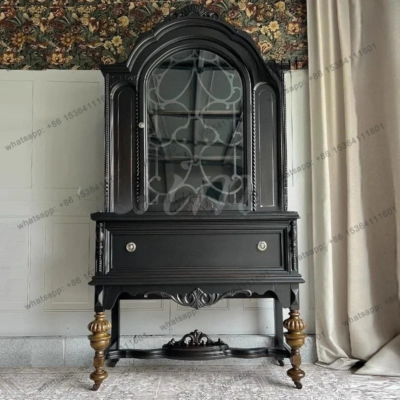 LXFrench country solid wood chest small apartment living room display American retro dining room black storage wine cabinetSSS
LXFrench country solid wood chest small apartment living room display American retro dining room black storage wine cabinetSSS