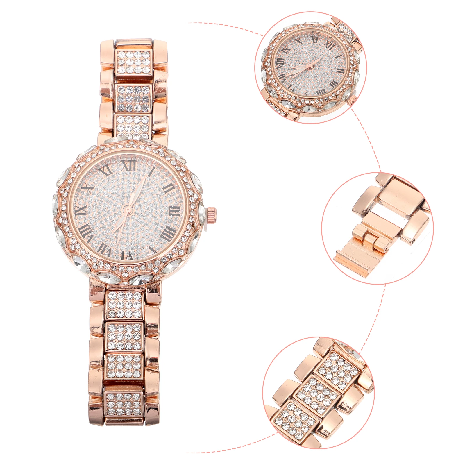 1pc Rhinestone Watch Ladies Quartz Wristwatch Adjustable Rhinestone Watch Strap Gifts Students Elegant Jewelry Accessories
1pc Rhinestone Watch Ladies Quartz Wristwatch Adjustable Rhinestone Watch Strap Gifts Students Elegant Jewelry Accessories