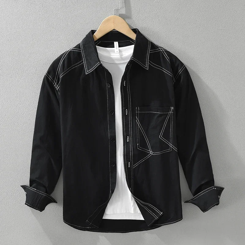 2024 Autumn New Pure Cotton Shirts for Men Turn-down Collar Casual Fashion Oversized Men's Clothing
2024 Autumn New Pure Cotton Shirts for Men Turn-down Collar Casual Fashion Oversized Men's Clothing