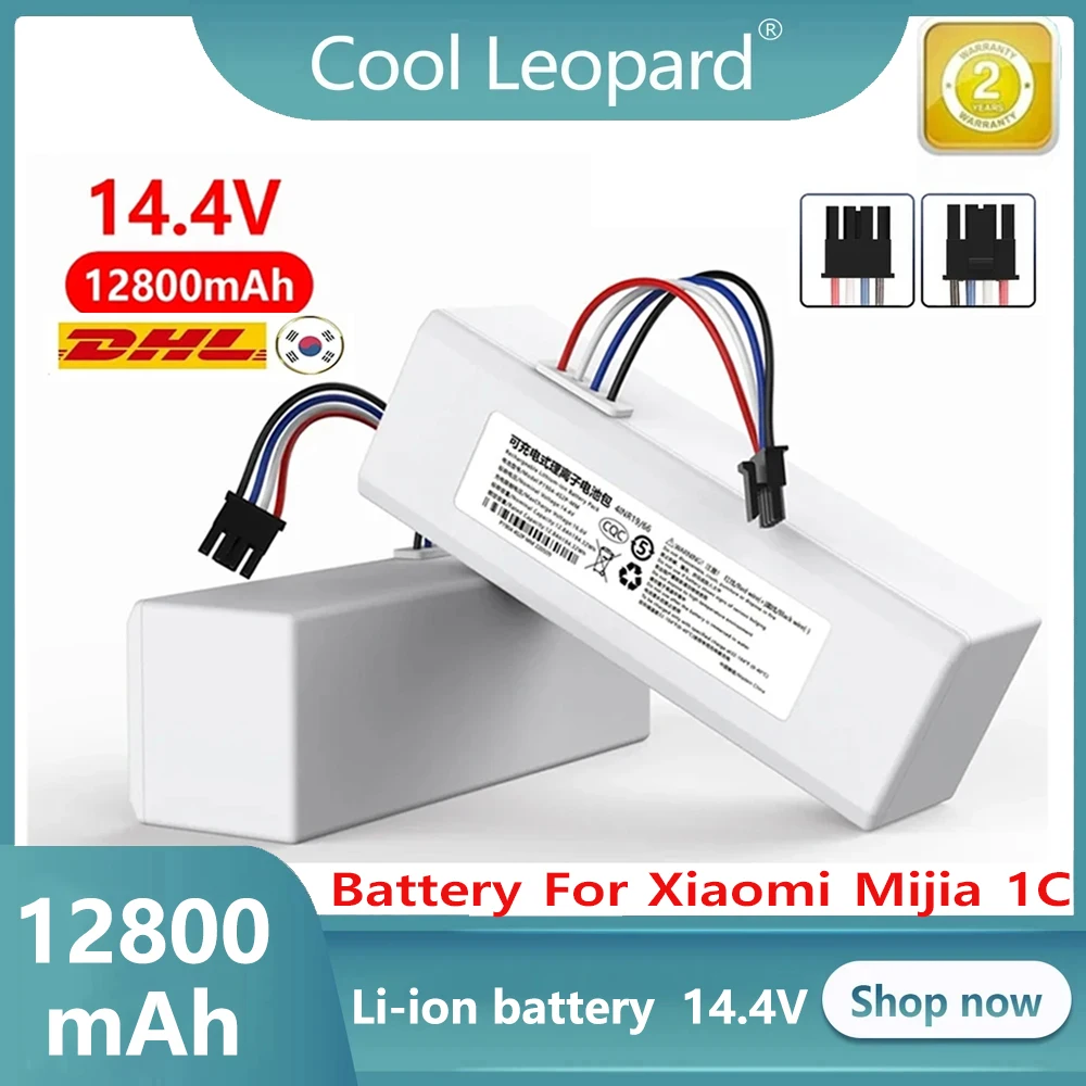 14.4V P1904-4S1P-MM Battery For Xiaomi Mijia 1C STYTJ01ZHM Robot Vacuum Mop Cleaner Replacement Battery Accessories 12800mah
14.4V P1904-4S1P-MM Battery For Xiaomi Mijia 1C STYTJ01ZHM Robot Vacuum Mop Cleaner Replacement Battery Accessories 12800mah