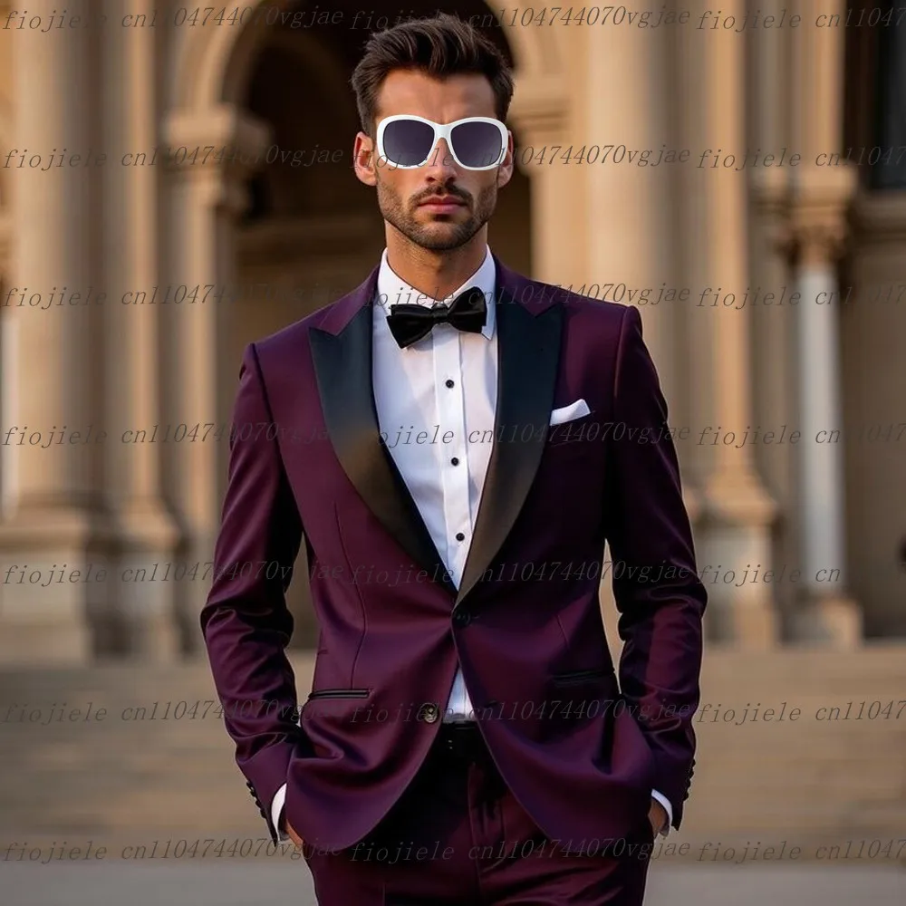 Черный воротник, фиолетовый мужской костюм, официальная свадебная вечеринка, жених, жених, деловой выпускной, мужские смокинги на заказ, комплект из 2 предметов, куртка, брюки
Черный воротник, фиолетовый мужской костюм, официальная свадебная вечеринка, жених, жених, деловой выпускной, мужские смокинги на заказ, комплект из 2 предметов, куртка, брюки