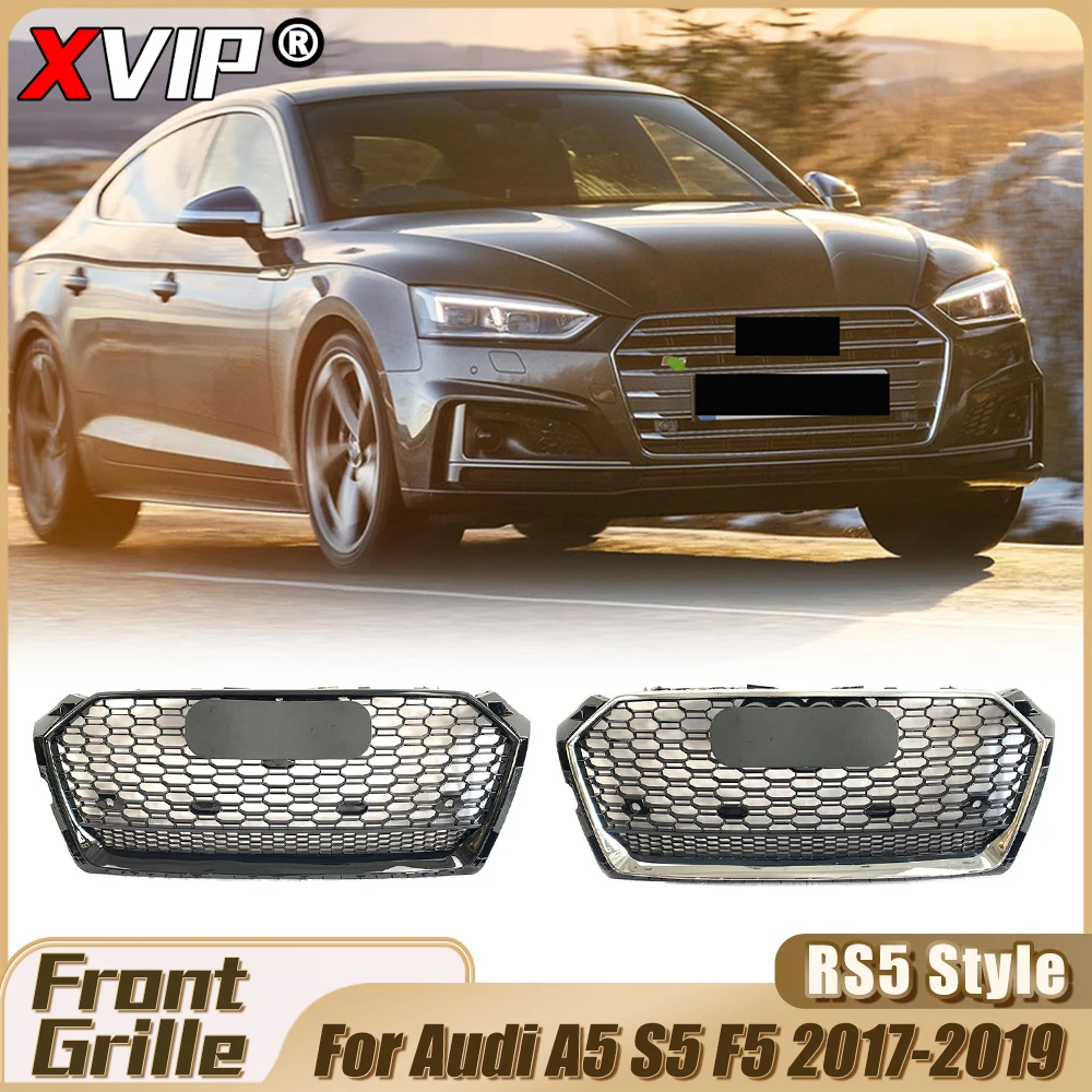 XVIP All Glossy Black RS5 Style Racing Grille With Quattro For Audi A5 S5 F5 17-19 Chrome Frame RS5 Style Grill With Chrome Ring
XVIP All Glossy Black RS5 Style Racing Grille With Quattro For Audi A5 S5 F5 17-19 Chrome Frame RS5 Style Grill With Chrome Ring