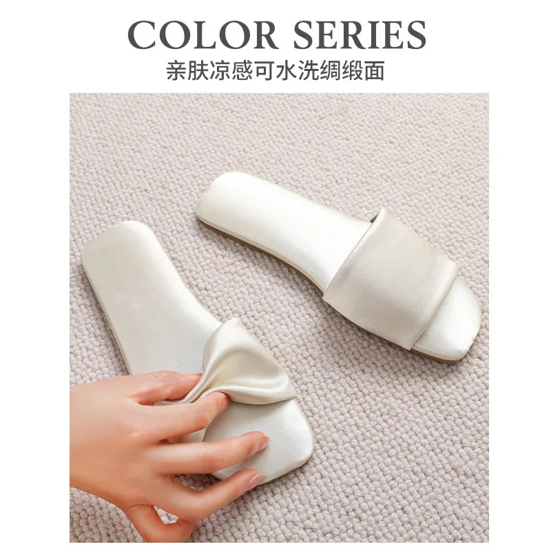 2026 Summer New Satin Slippers For Women Non slip Rubber Sole Elegant Indoor Outdoor Casual House Shoes
2026 Summer New Satin Slippers For Women Non slip Rubber Sole Elegant Indoor Outdoor Casual House Shoes
