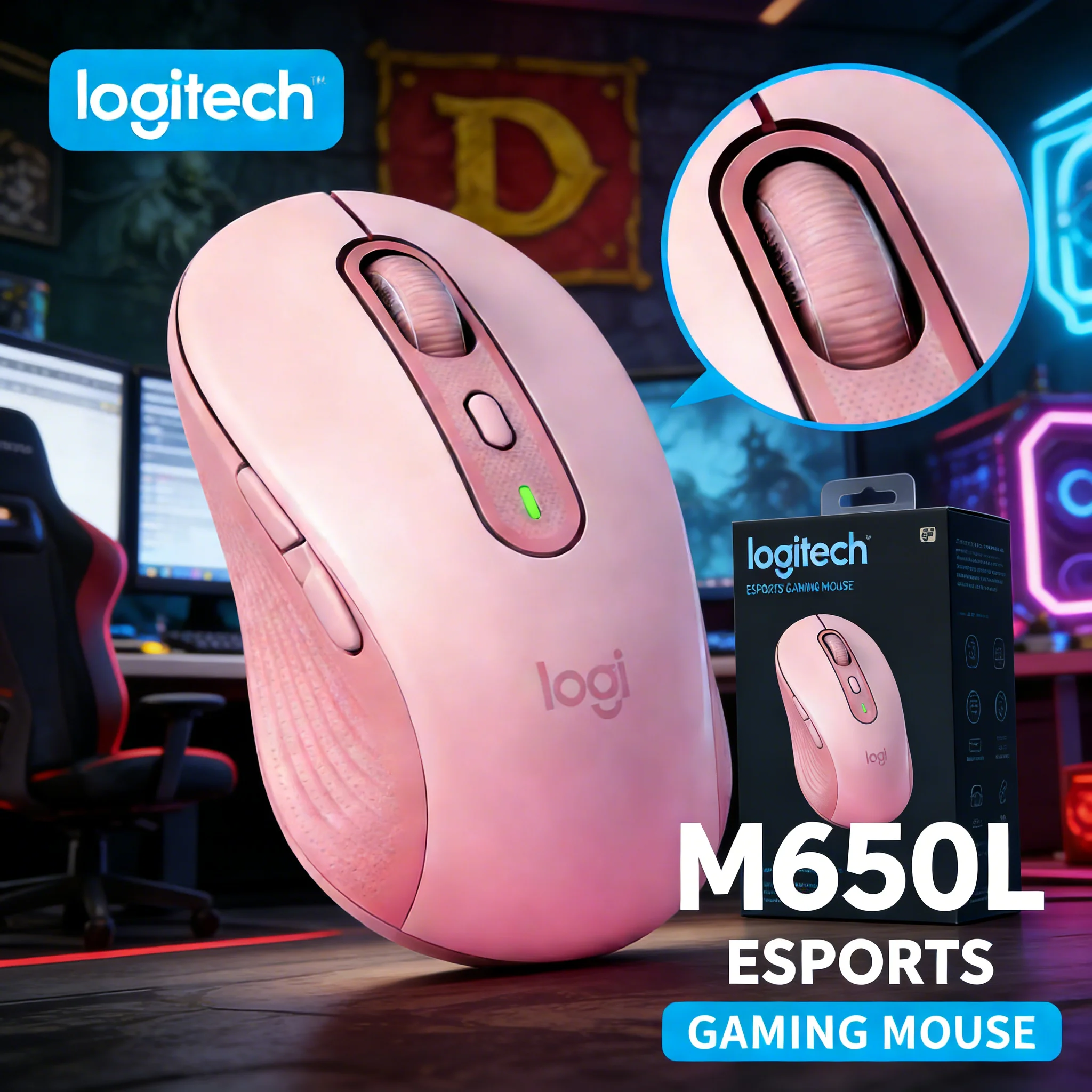 Беспроводная Bluetooth-мышь Logitech M650L Silent Dual-Mode с функцией Smart Scroll и 24-часовым временем автономной работы для ПК, Mac, iPad, Android
Беспроводная Bluetooth-мышь Logitech M650L Silent Dual-Mode с функцией Smart Scroll и 24-часовым временем автономной работы для ПК, Mac, iPad, Android