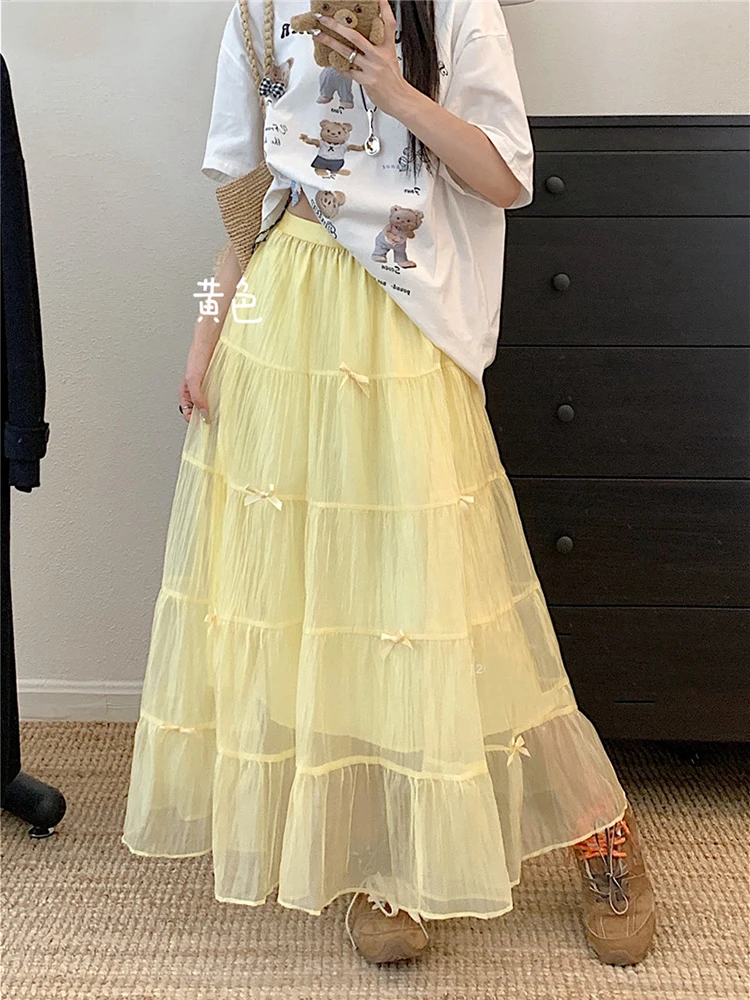 Women's Bow Elastic Waist Slimming Cake Skirt Summer High Waist High-end Temperament Versatile Commute A-Line Skirt
Women's Bow Elastic Waist Slimming Cake Skirt Summer High Waist High-end Temperament Versatile Commute A-Line Skirt