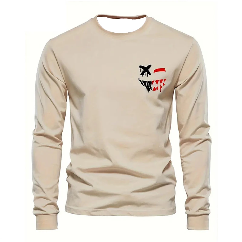 Spring and autumn men leisure printed long sleeve simple fashion trend T-shirt high quality street clothes comfortablemen's wear
Spring and autumn men leisure printed long sleeve simple fashion trend T-shirt high quality street clothes comfortablemen's wear