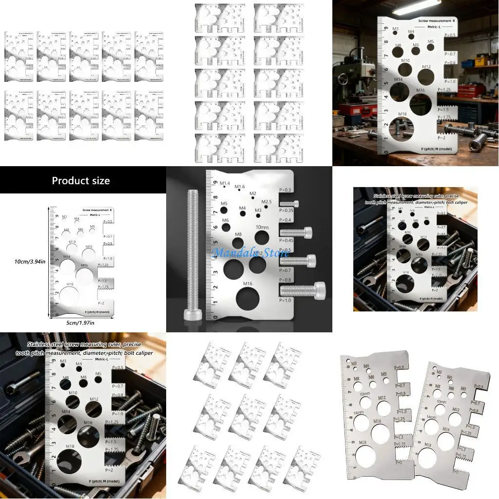U2JC Pack of 10 Steel Screw Pitches Gauges Accurate for Accuracy Thread Measurement
U2JC Pack of 10 Steel Screw Pitches Gauges Accurate for Accuracy Thread Measurement