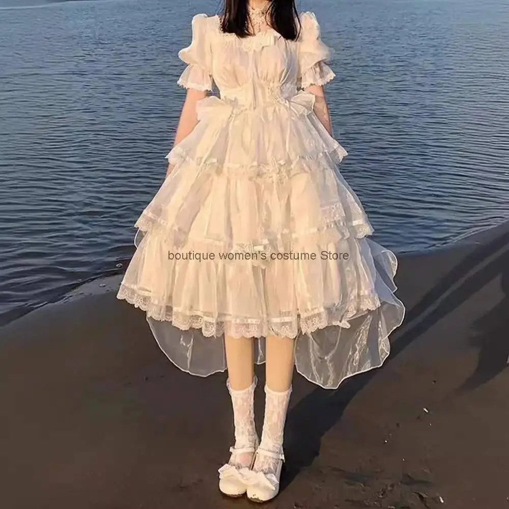 Sweet Women Dress Adult Short Sleeve OP Lolita Princess Dress Wedding Dress Natural Color Three-Piece Lolita Dress
Sweet Women Dress Adult Short Sleeve OP Lolita Princess Dress Wedding Dress Natural Color Three-Piece Lolita Dress