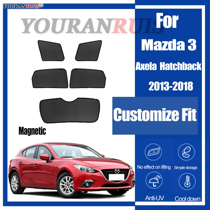 CUSTOM FIT For Mazda 3 Axela 2013-2018 Hatchback Car sunshade Curtain Window Mesh Magnetic Sun Shade UV Protection accessories
CUSTOM FIT For Mazda 3 Axela 2013-2018 Hatchback Car sunshade Curtain Window Mesh Magnetic Sun Shade UV Protection accessories