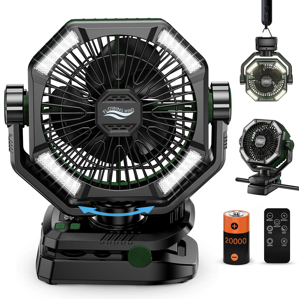 SKYTOO Camping Fan with Dual Motor 20000mAh RechargeableClip Fan with Digital Display with LED Lantern for Camping Outdoor Fan
SKYTOO Camping Fan with Dual Motor 20000mAh RechargeableClip Fan with Digital Display with LED Lantern for Camping Outdoor Fan