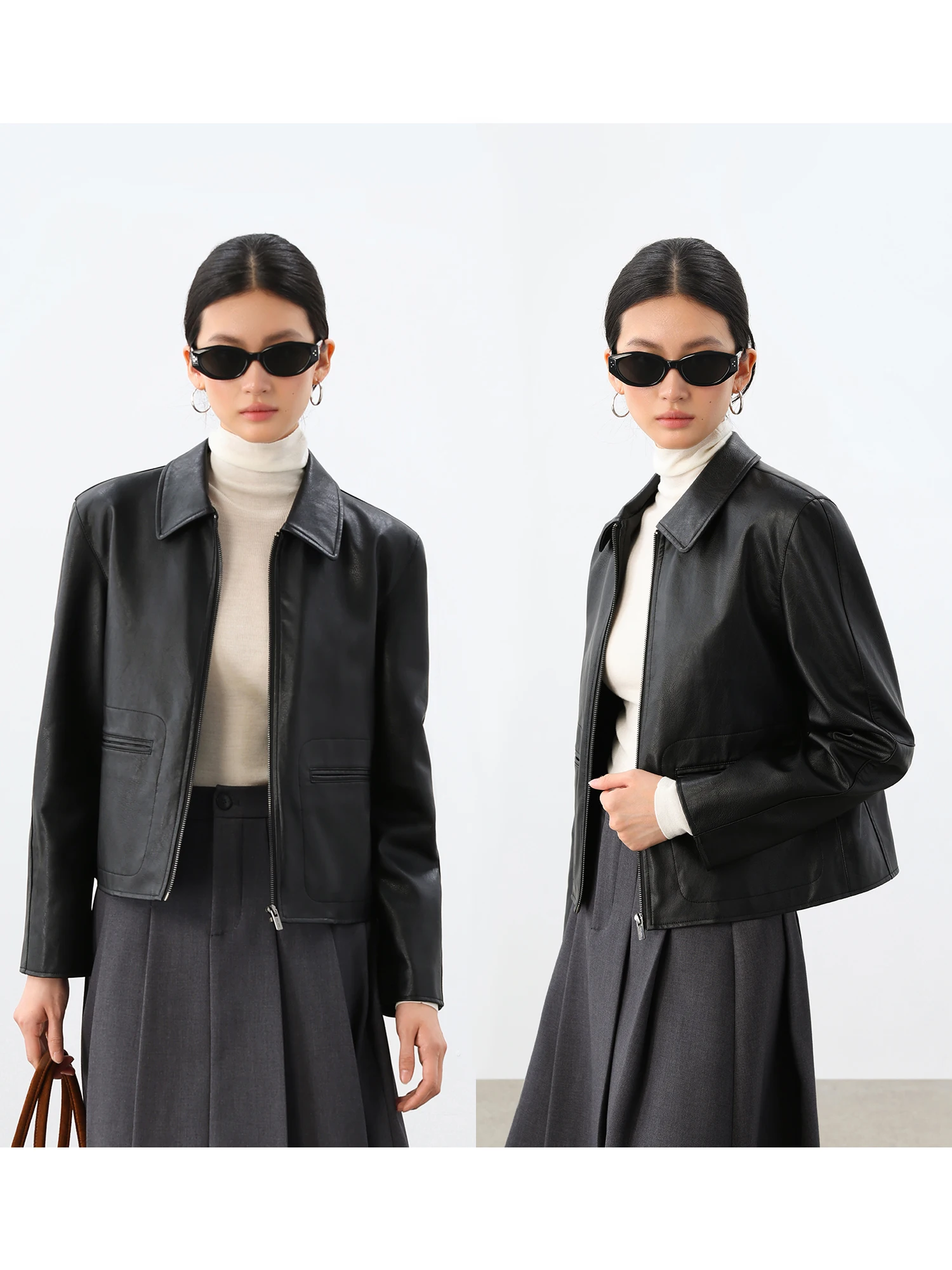 J Retro Street Sle Bla PU Leather Jaet Women's ort Coat Collar Biker Top Youth Faion Spring Long Sve Zipper
J Retro Street Sle Bla PU Leather Jaet Women's ort Coat Collar Biker Top Youth Faion Spring Long Sve Zipper