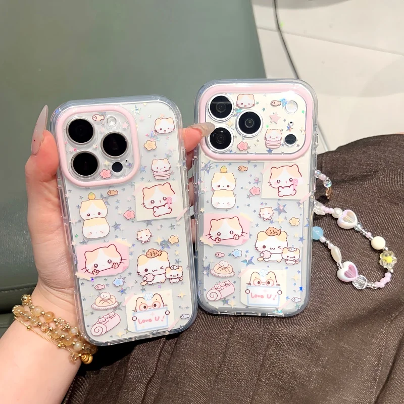 Korea Cute cartoon small fish marshmallow cat Sparkling Phone Case For iPhone 15 16 17 Pro Max Lovely star Cat Glitter Cover
Korea Cute cartoon small fish marshmallow cat Sparkling Phone Case For iPhone 15 16 17 Pro Max Lovely star Cat Glitter Cover
