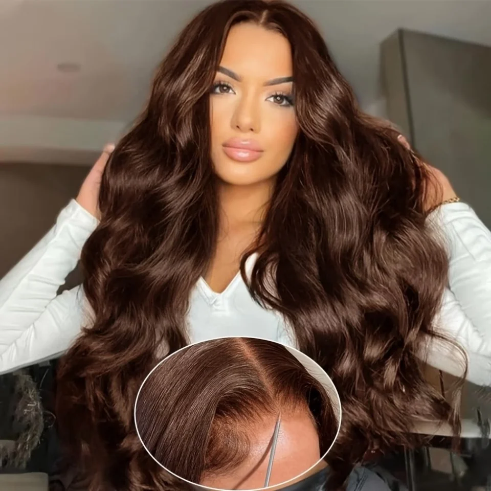 13x4 Chocolate Brown Lace Front Wigs Human Hair Body Wave Pre Plucked 230 Density HD Lace Front Wigs Body Wave 10A Frontal Wigs Human Hair Wigs for Women Pre Plucked
13x4 Chocolate Brown Lace Front Wigs Human Hair Body Wave Pre Plucked 230 Density HD Lace Front Wigs Body Wave 10A Frontal Wigs Human Hair Wigs for Women Pre Plucked