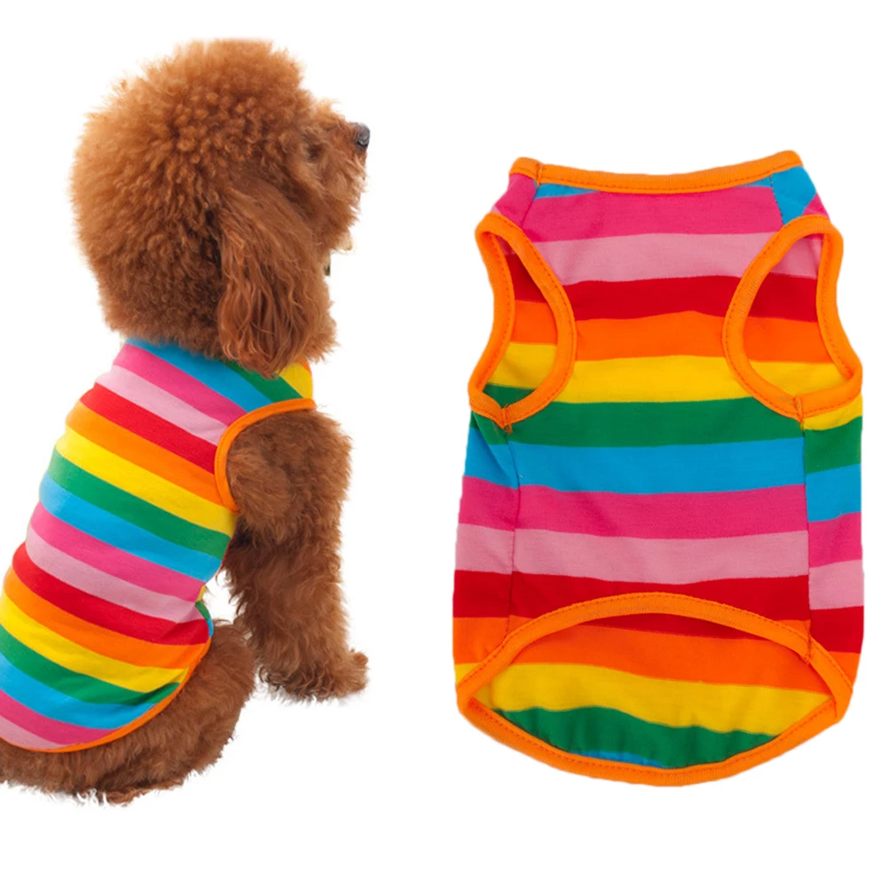 Rainbow Clothes Dog Dress Striped Whale Mesh Vest Cotton Shirt Cute Apparel Summer Pet Supplies Dog Cloth Pet Shirts
Rainbow Clothes Dog Dress Striped Whale Mesh Vest Cotton Shirt Cute Apparel Summer Pet Supplies Dog Cloth Pet Shirts