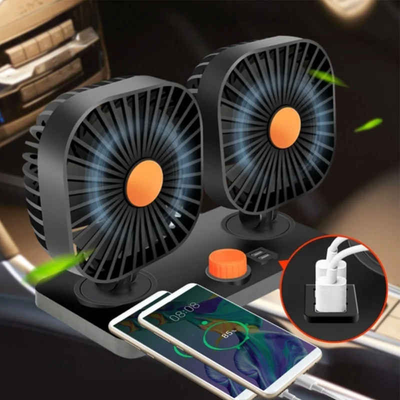 Car Dual Head USB Fan Quiet 12V 24V Portable Auto Cooling Fan For Vehicles Home Bedroom Use
Car Dual Head USB Fan Quiet 12V 24V Portable Auto Cooling Fan For Vehicles Home Bedroom Use