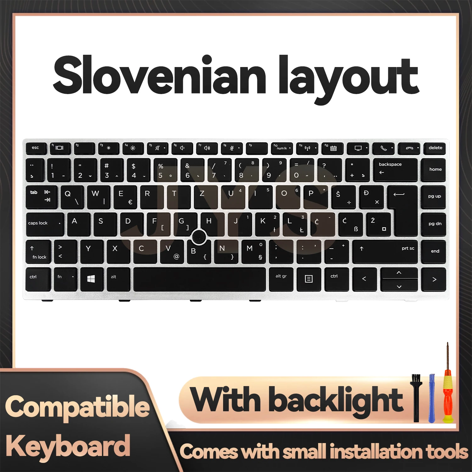 For HP EliteBook 840 G5/840 G6/846 G5/745 G5/645 G6/ZBook 14u G5 G6 laptop replacement keyboard with backlit Slovenia layout
For HP EliteBook 840 G5/840 G6/846 G5/745 G5/645 G6/ZBook 14u G5 G6 laptop replacement keyboard with backlit Slovenia layout
